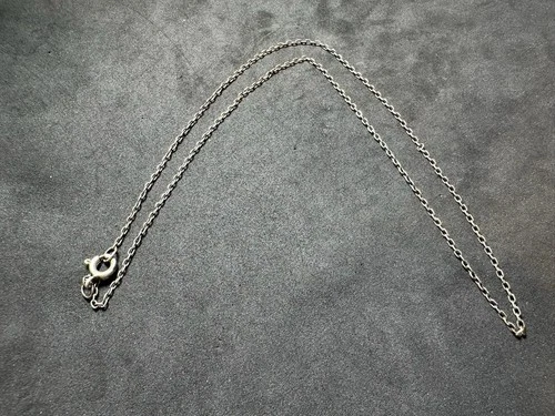 1.28g Vintage Sterling Silver Cable Chain Necklace 925 Spring Ring Clasp 14.5 in