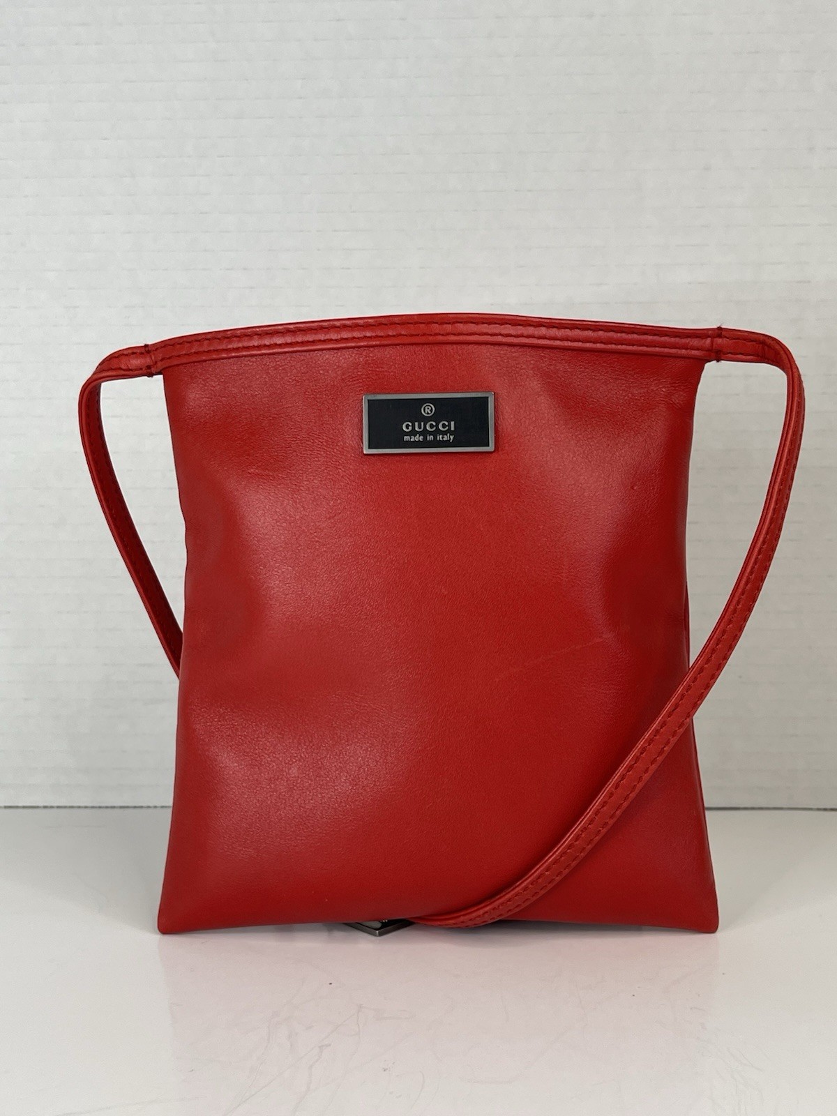 Gucci Red Leather Crossbody Waist Bag for Women