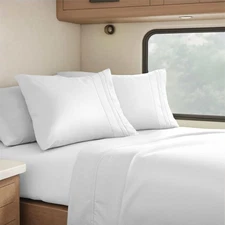 Clara Clark RV Queen Sheets, 6 Piece RV Sheets Set - Hotel Luxury Sheets for RV