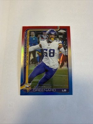 Jonathan Greenard 2025 Topps Chrome Red White And Blue Refractor
