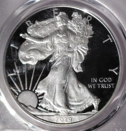 2019-W PCGS PR 70 DCAM FIRST STRIKE $1 American Silver Eagle FLAG label