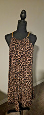 NWT MICHAEL KORS DARK CAMEL LEOPARD GOLD CHAIN PRINT DRESS SIZE XL