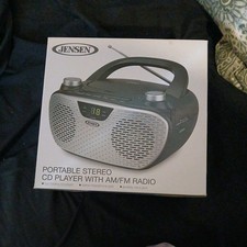 Jensen CD-485-BK Boombox CD AM/FM Stereo Radio, Black