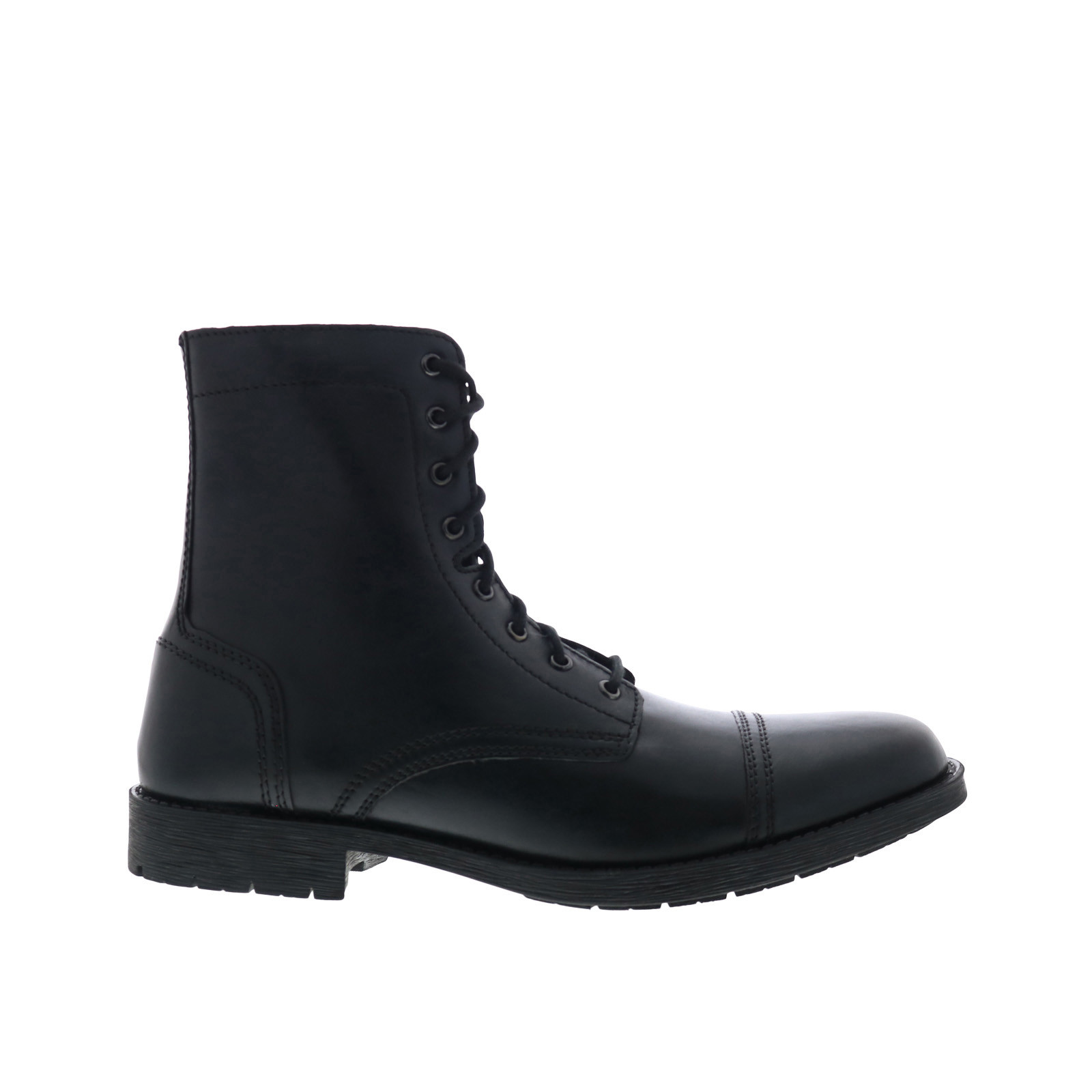 Повседневные модельные ботинки Steve Madden P-Mavrik из черной кожи на шнуровке 9790₽