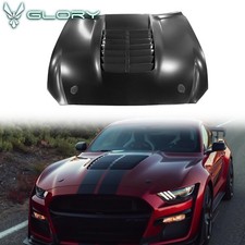 Fits 15-17 Ford Mustang Front Hood Gt500 Style Aluminum Cover Air Vent Unpainted