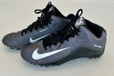 Nike Shoes Mens 11 Alpha Strike 2 Football Cleats Sneakers Gray Mid 725227-010