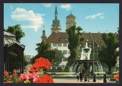 Stuttgart Germany Schlossplatz Palace Square with Pavilion Postcard 1670