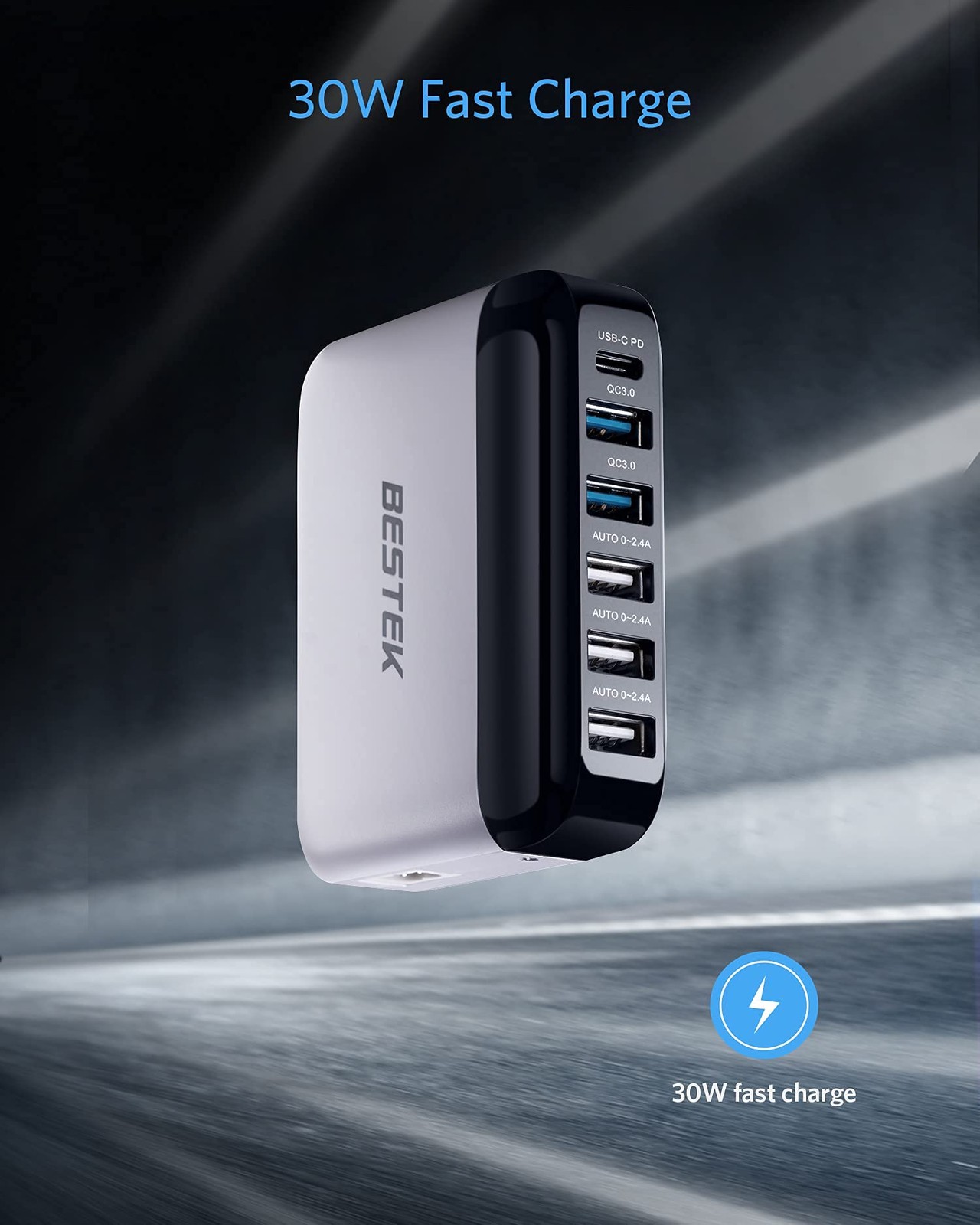 Bestek 86W USB C Pd Caricabatteria da Auto Qc3.0 Ricarica Rapida Caricabatteria da Auto 12v/24v USB - Miniatura 24