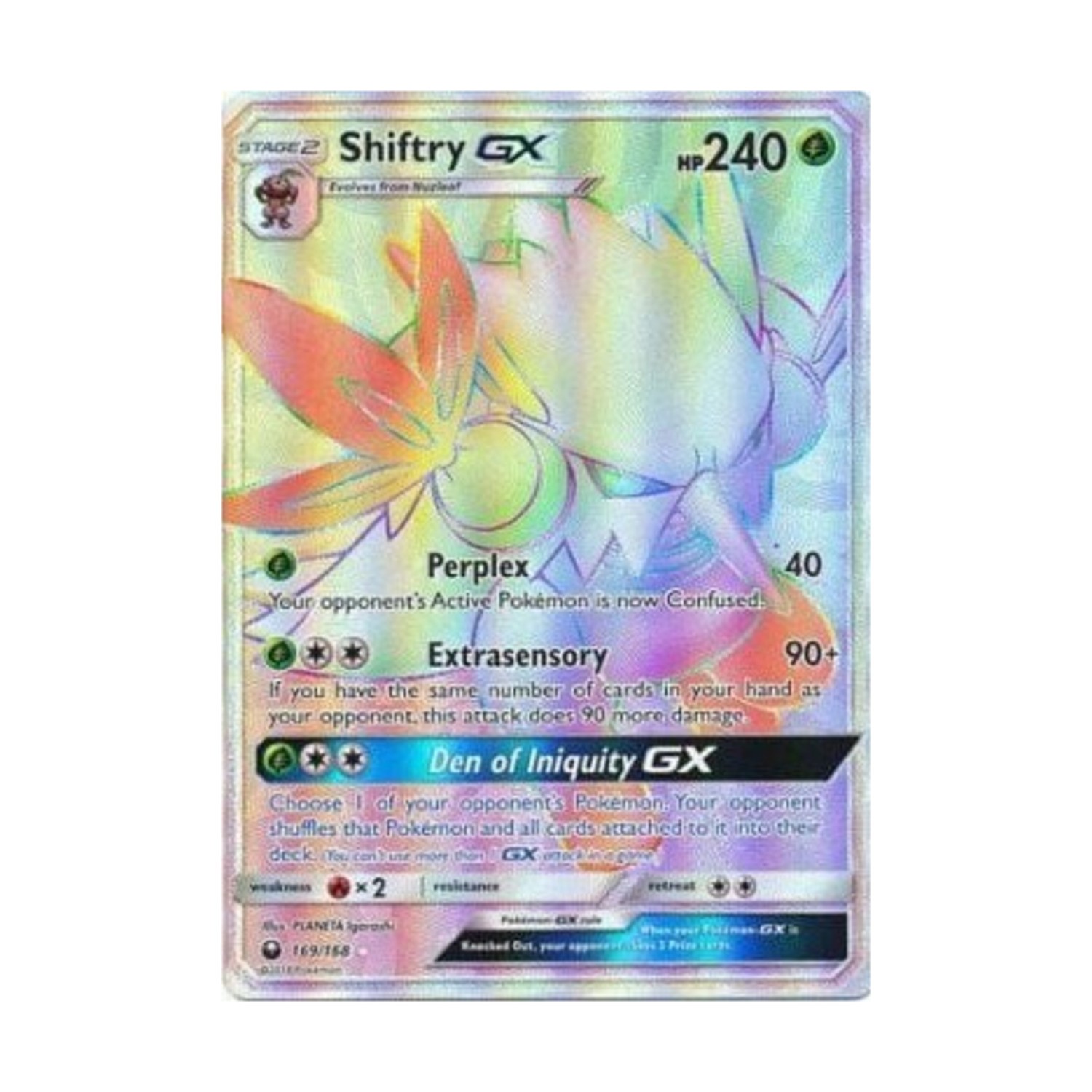 Pokemon SM - Celestial Storm Shiftry GX (SR) (SR) #169 (Holo) NM