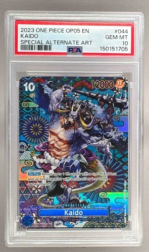 150151705 Kaido 2023 One Piece OP05 #OP04-044 Special Alt Art PSA 10