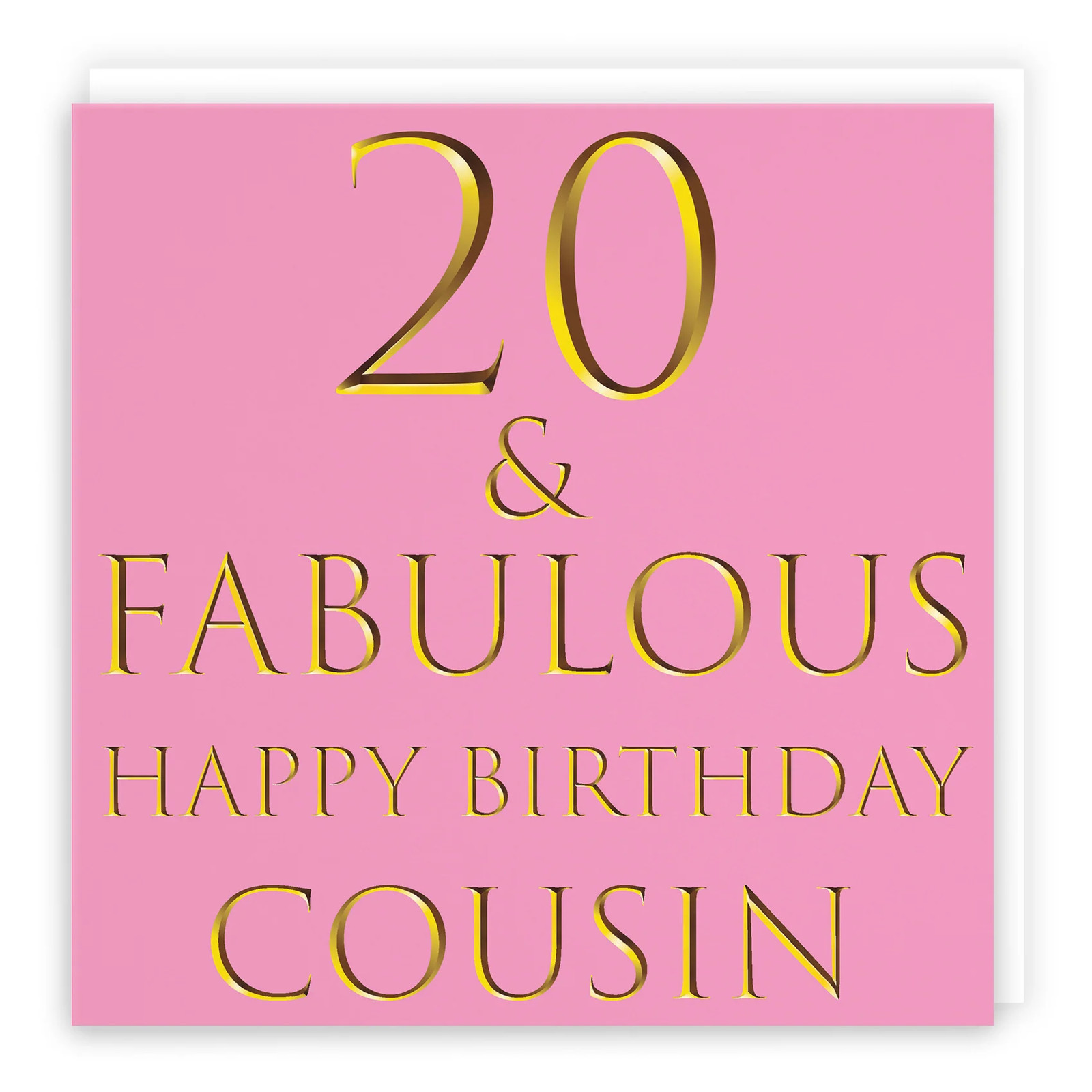 20th Cousin Birthday Card Fabulous