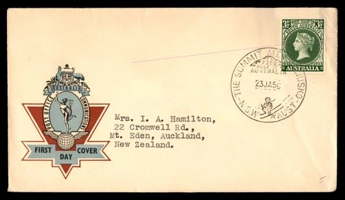 Mayfairstamps Australia FDC 1956 to Auckland New Zealand First Day Cover aaw_860