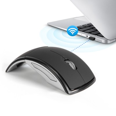 ZD-01 2.4G Wireless Foldable Ergonomic Arc Mouse Mice With USB Receiver For N CB