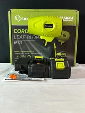 Saker BF173 Green Black Stepless Speed Control Handheld Cordless Leaf Blower