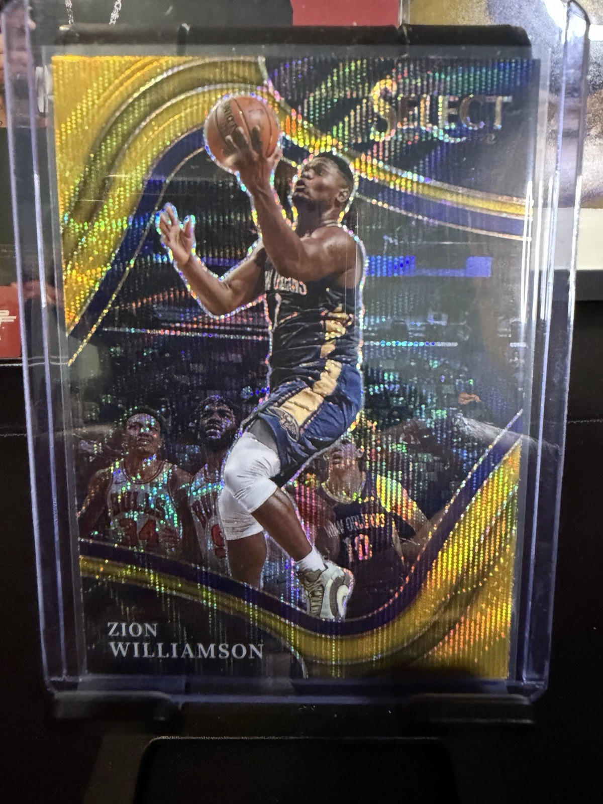 2021 Select Zion Williamson 295 Gold Wave Prizm Courtside Pelicans