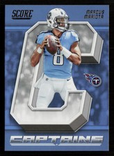 2018 Score #28 Marcus Mariota Captains Tennessee Titans Football Card