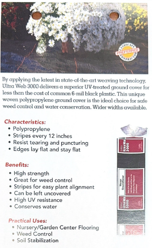 DeWitt 15 Year Ultra Web Weed Barrier Landscape Fabric 12'x300' Roll FOLDED!!! - Picture 4 of 4