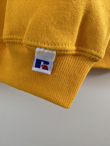 Sudadera Russell Athletic Child LG (Talla 7) Amarilla Cuello Redondo Nueva con Etiquetas Clásica Suave - Imagen 2 de 4