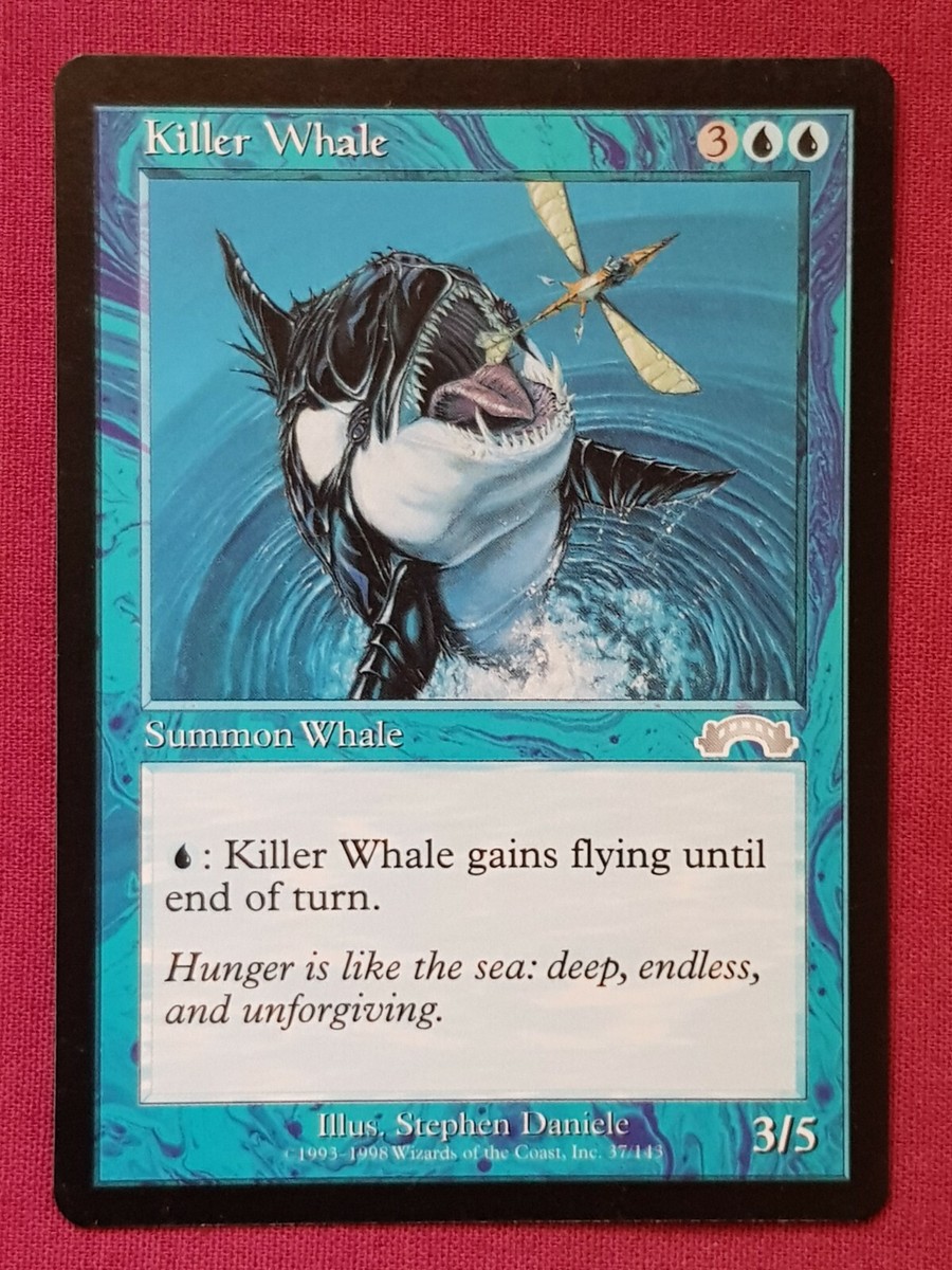 mtg whale cards Magic The Gathering EXODUS KILLER WHALE blue card MTG