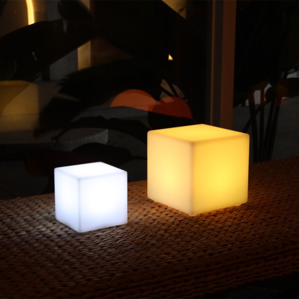 14inch LED Light Colour Changing Cube Seat Waterproof Garden Patio