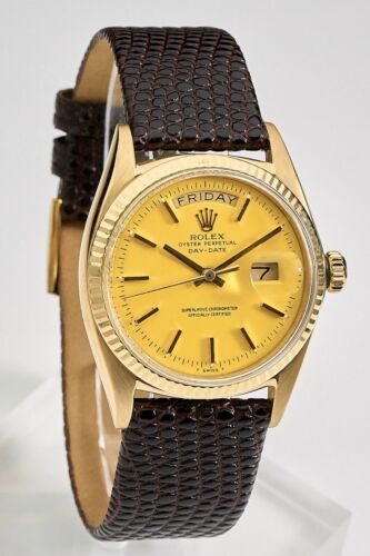 Rolex Day - Date ‘Stella’ Yellow Refinished Dial ‘1970’ 18K Gents Vintage Watch - Picture 2 of 22