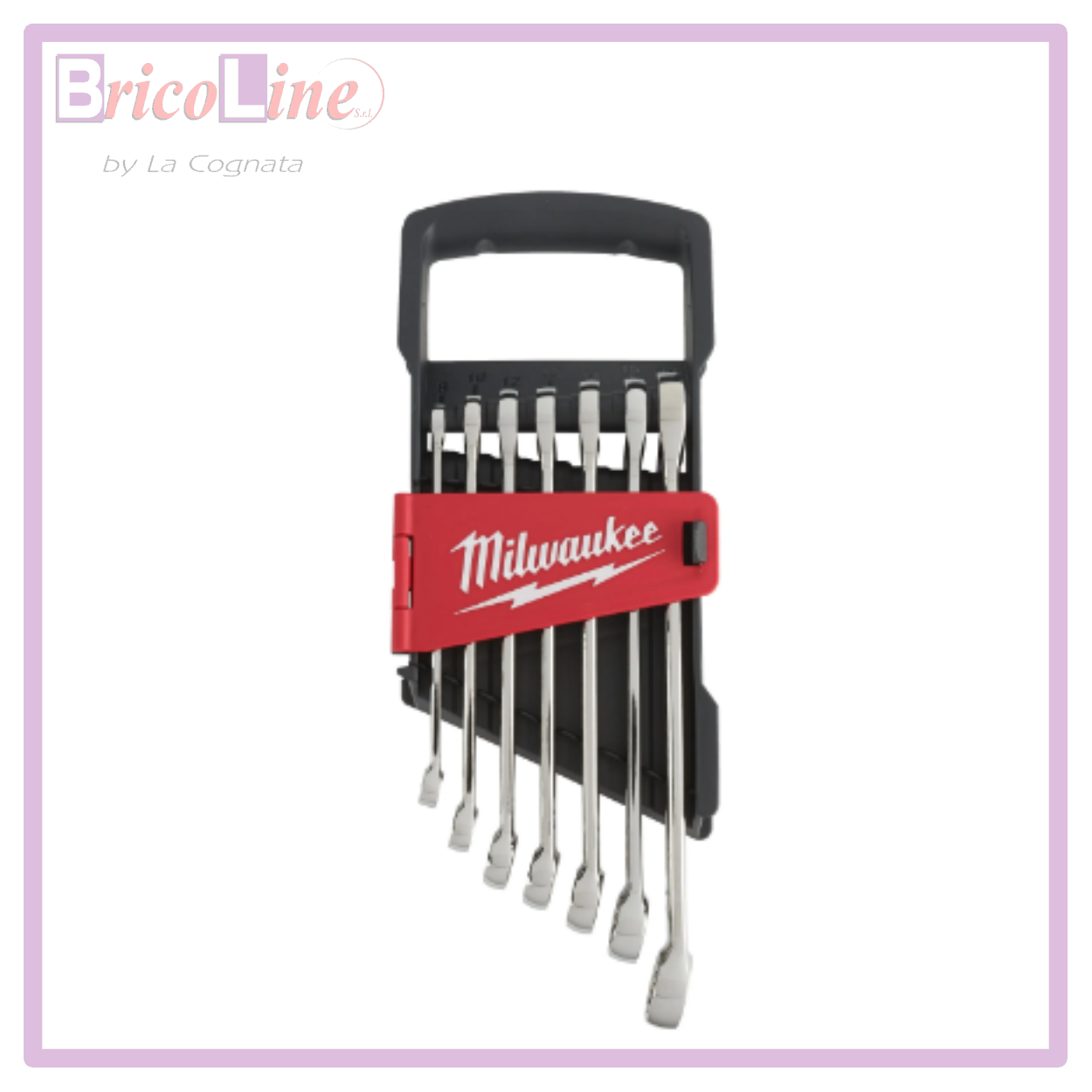 SET 7PZ. CHIAVI COMBINATE MM.8-17 MILWAUKEE MAX BITE 4932464257