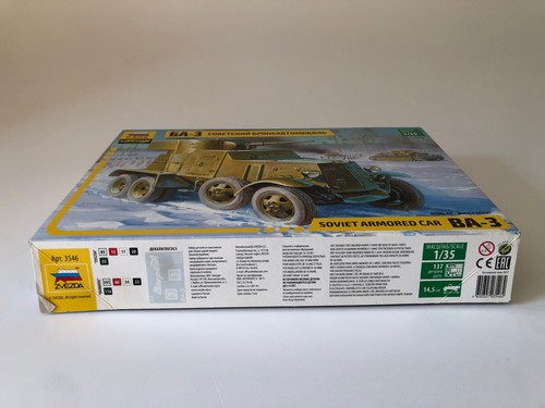 Zvezda 3546 | Soviet Armored Car BA-3 | Kit di montaggio 1:35 | IMBALLO ORIGINALE | Militare - Foto 3 di 3