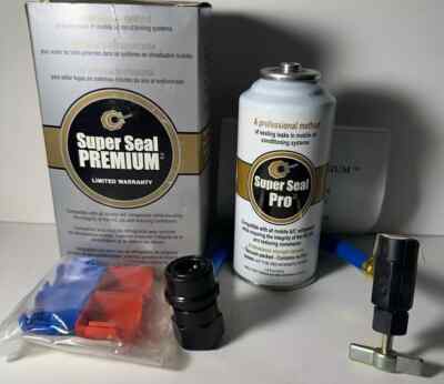 Super Seal Premium A/C Automotive System Leak Sealer Repair KIT Cliplight 946KIT