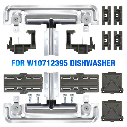 W10712395 Dishwasher Upper Rack Adjuster Metal Kit Replace For Whirlpool Kenmore