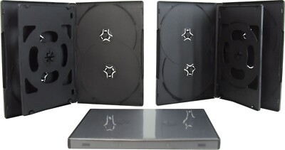 10) DV6R14BK 6-DVD Boxes Six Multi Cases Box Set Overlap Tray 14mm