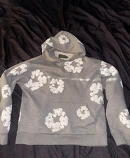 Used Grey Denim Tears Hoodie Size Large