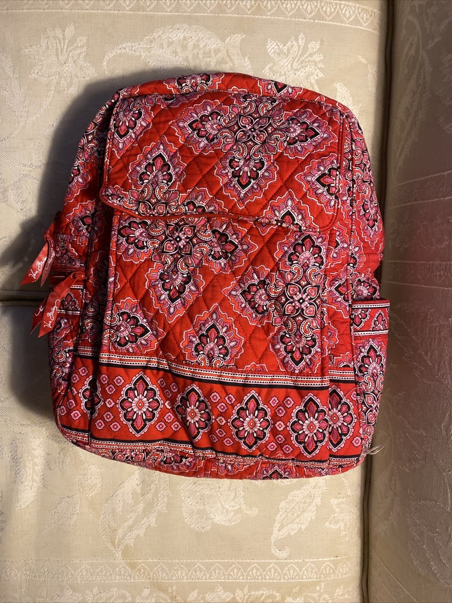 Vera Bradley Frankly Scarlet Backpack Small Red Black Purple
