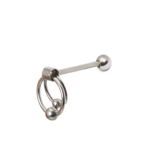 316L Surgical Steel Slave Ring Tongue Ring Barbell 316L Surgical Steel Slave Ring Tongue Ring Barbell