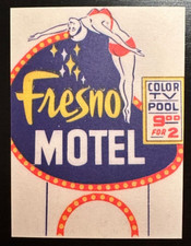 Fresno Motel - Fresno, California souvenir postcard