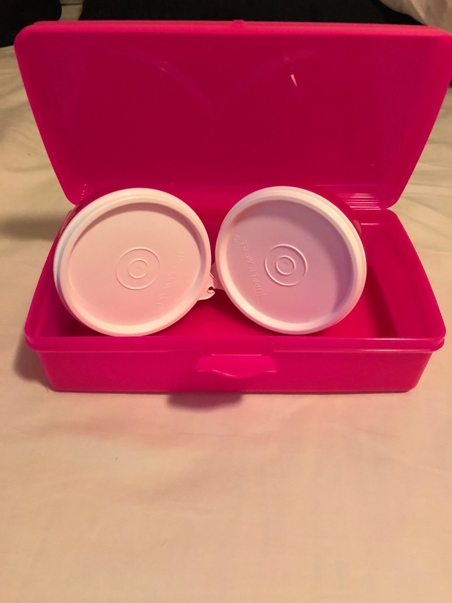 Tupperware hot pink lunch box with containers Australia