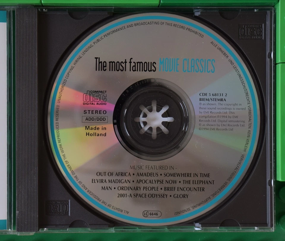 Various - The most famous Movie Classics - EMI Encore - CD - Bild 3 von 4