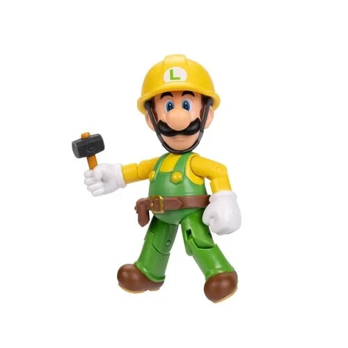 World of Nintendo Super Mario 4 pulgadas Wave 44 constructor Luigi con martillo EN STOCK - Imagen 2 de 2