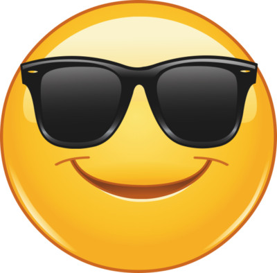 Aufkleber Smiley mit Sonnenbrille Smily Autoaufkleber Sticker Konturschnitt
