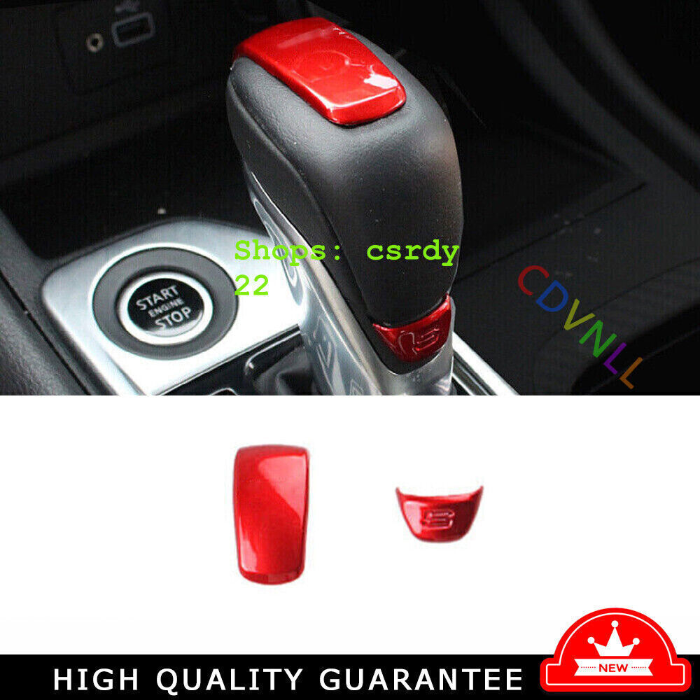 Para Nissan Sentra Sylphy 20-2022 Rojo Brillante Control Central Perilla de Cambio Borde 2 Piezas