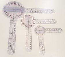 3 PIECE SPINAL GONIOMETER PROTRACTOR RULER 360 DEGREE Set 12 inch 8 inch 6 inch