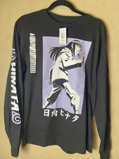 NARUTO Shippuden Ripple Junction Anime Long Sleeve Ninja  T-shirt Black SZ M-NWT