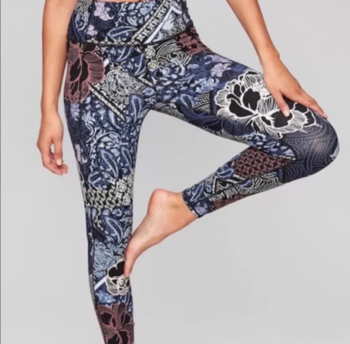 Athleta Patchwork Salutations 7/8 Floral Performa… - image 2
