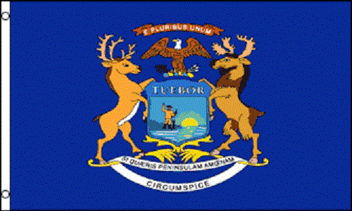 2x3 Michigan Flag 2'x3' House Banner grommets super polyester 100D - Picture 1 of 2