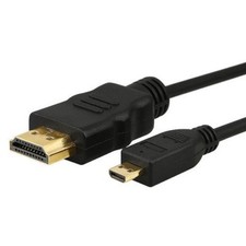 6FT Gold Plated Micro-HDMI to HDMI Cable HD 3D Lenovo Motorola Sony GoPro Hero4
