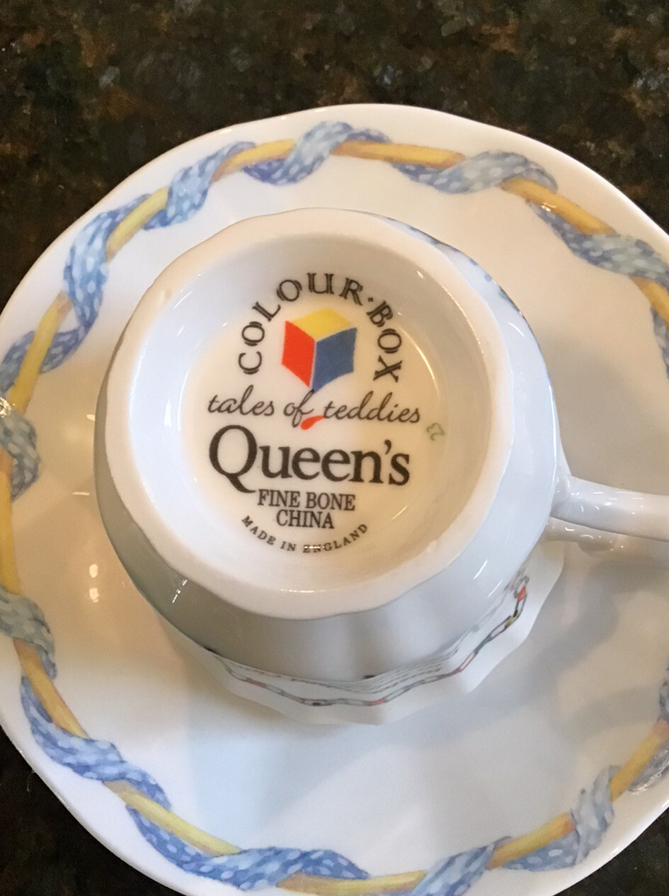 Adorable Color Box Queens Fine Bone China Tales Of Teddies Cup & Saucer England eBay