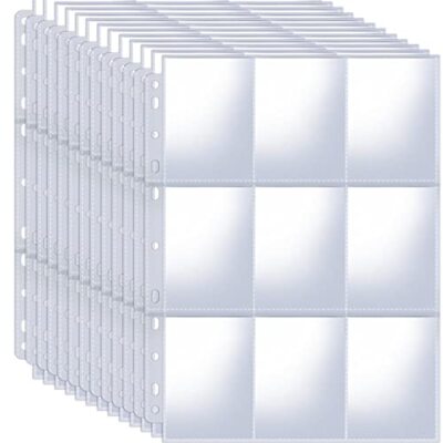 900 Pockets 50 Pages Trading Card Sleeves Binder Sheets for 3 Ring Binder |  eBay