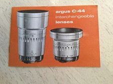 ARGUS C-FORTY-FOUR/C-44 INTERCHANGEABLE LENSES INSTRUCTION BOOK/21330-575