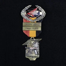 Boeing Employees Rifle & Pistol Club Medal Pin Monthly Match 3rd Place Aviation