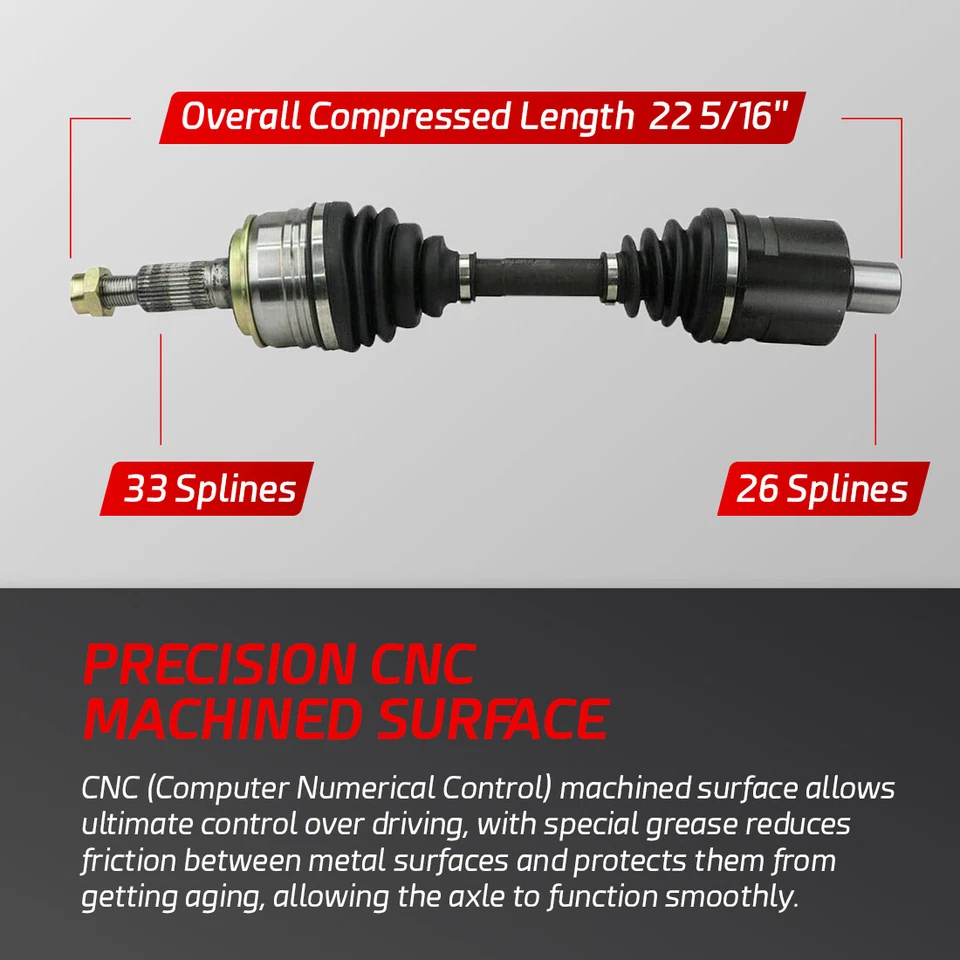 Eje delantero CV para Chevy Astro GMC Safari 1997-2002 AWD 1998 1999 2000 2001 Foto 2 de 4