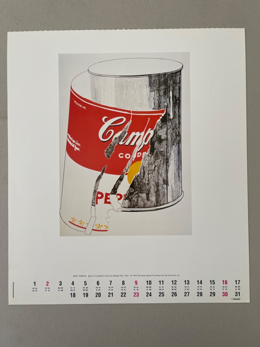 ANDY WARHOL,'BIG TORN CAMPBELL'S SOUP CAN,1962' ART PRINT 1994 TE